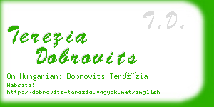 terezia dobrovits business card